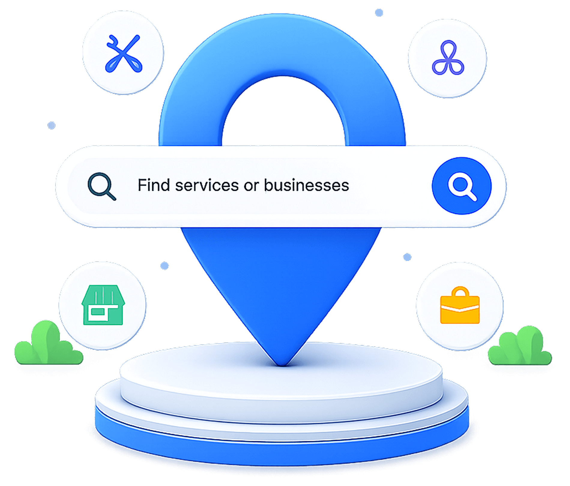 Find services or businesses nearby